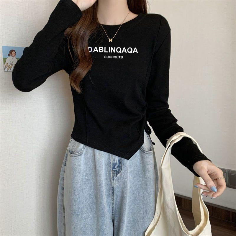 Damen Langarmshirt Kreativer Druck Lässiger Schnitt - Eveloria