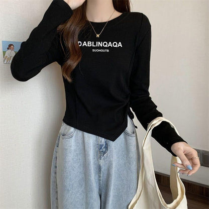 Damen Langarmshirt Kreativer Druck Lässiger Schnitt - Eveloria