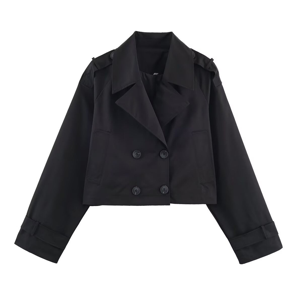 Damen Trenchcoatjacke Eveloria Kurz Modisch