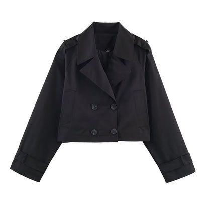 Damen Trenchcoatjacke Eveloria Kurz Modisch
