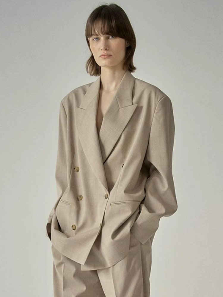 Damen Blazer Oversized Doppelter Knopf Eveloria