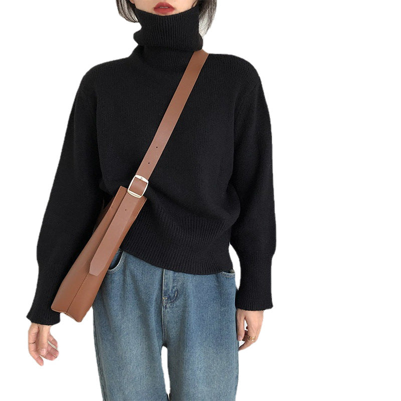 Damen Rollkragenpullover Weiches Strickmaterial Eveloria