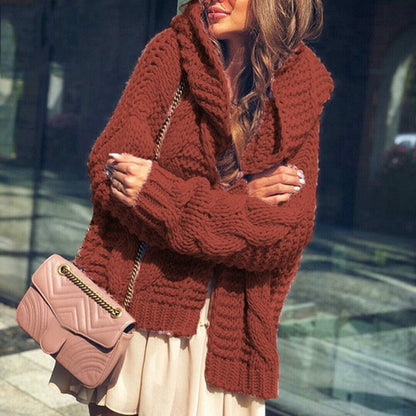 Damen Grobstrickjacke Voluminöse Ärmel Modern Eveloria