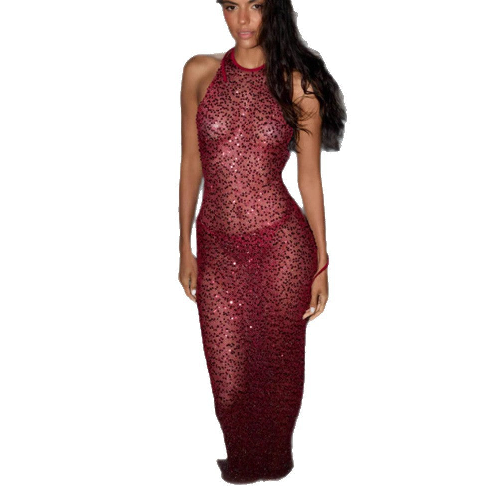 Damen Schwimmdress aus Spitze Glitzernd Eveloria