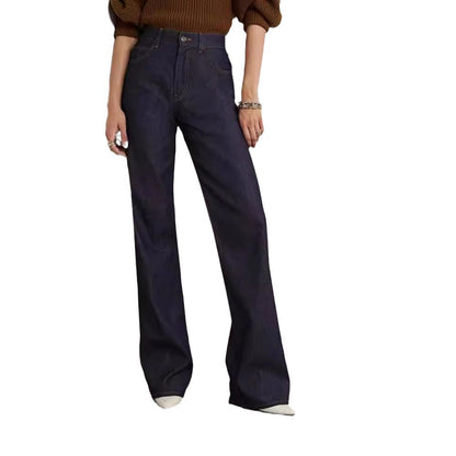 Damen Hochgeschnittene Weite Jeans Eveloria