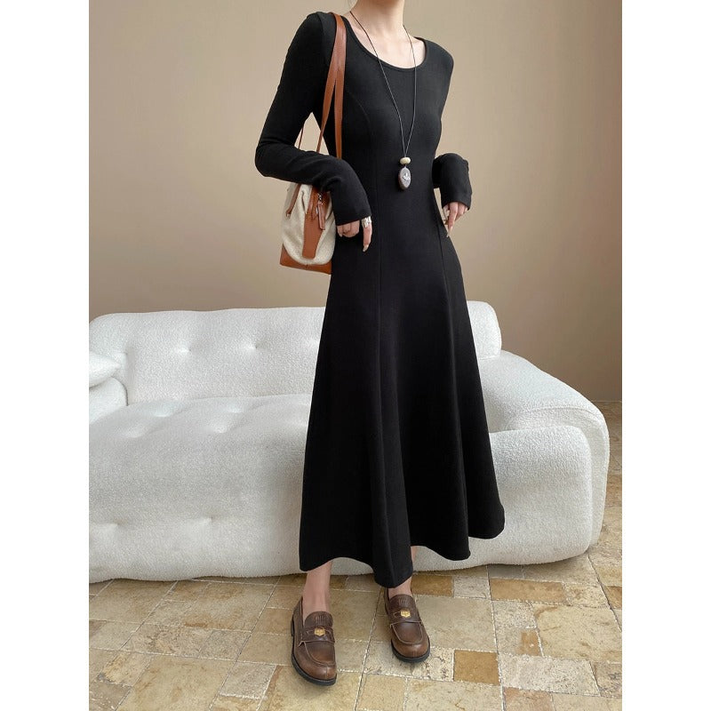 Damen Maxikleid Langärmlig Tailliert Eveloria - Eveloria