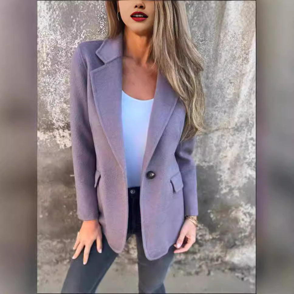 Damen Blazerjacke Weiches Fleece Eveloria