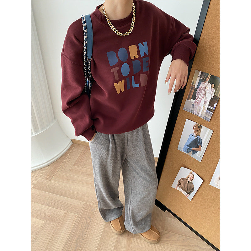 Damen Sweatshirt Bunt Grafikdruck Lässig Eveloria