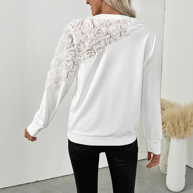 Damen Sweatshirt Blumenmuster Eveloria