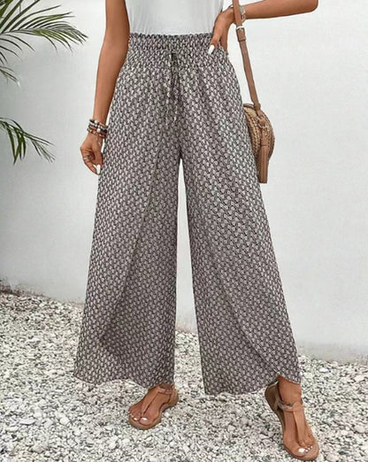 Damen Hochbundhose Elastisch Graphisches Muster
