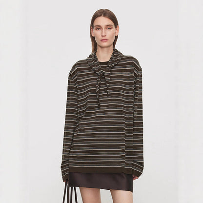 Damen Langarmshirt mit Bindegürtel Eveloria