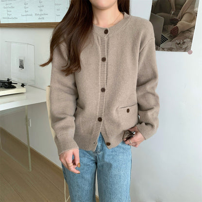 Damen Strickcardigan mit Taschen und Knopfverschluss Eveloria