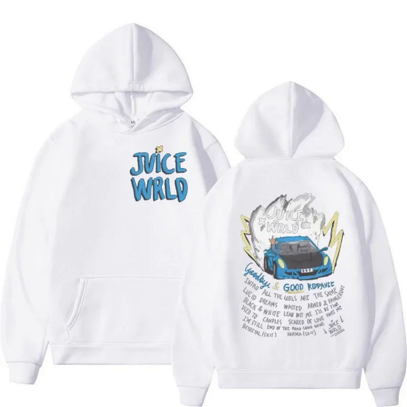 Damen Kapuzenpullover Grafikdesign Weiß