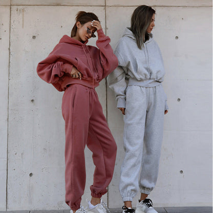 Damen Fleece-Jumpsuit mit Kapuze Elastisch Oversized Eveloria