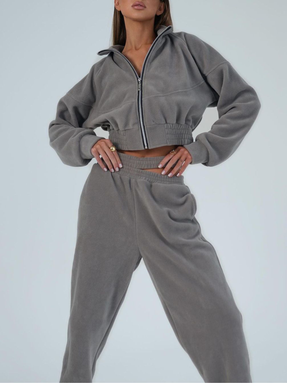 Damen Fleece Freizeitanzug Hochwertig Eveloria