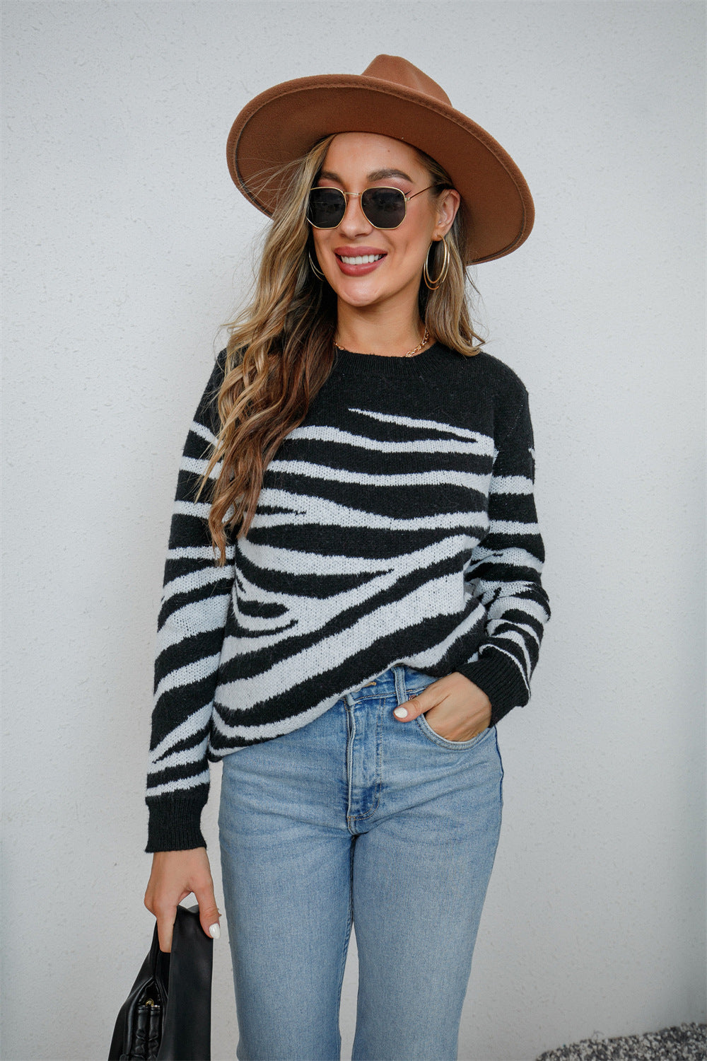 Damen Pullover Gemustert Eveloria