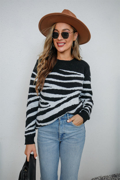 Damen Pullover Gemustert Eveloria
