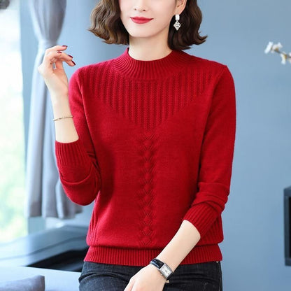 Damen Strickpullover Zopfmuster Eveloria