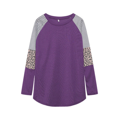 Damen Langarmshirt Tiermuster Streifendesign Eveloria