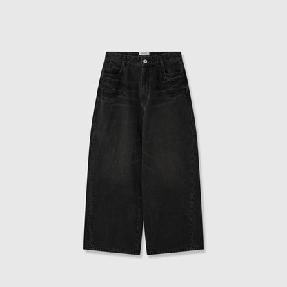 Damen Weite Jeans Hochbund Eveloria