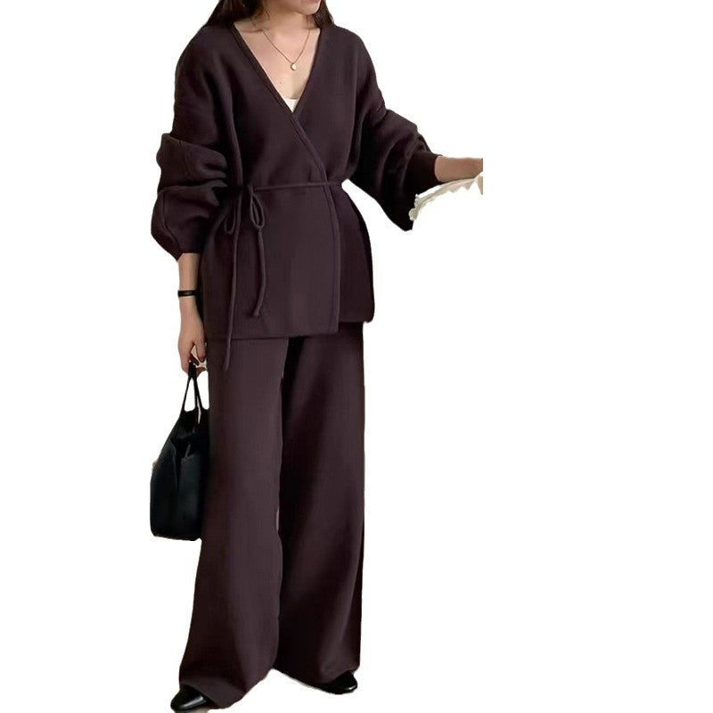 Damen Wickeljacke Lässige Passform Baumwolle