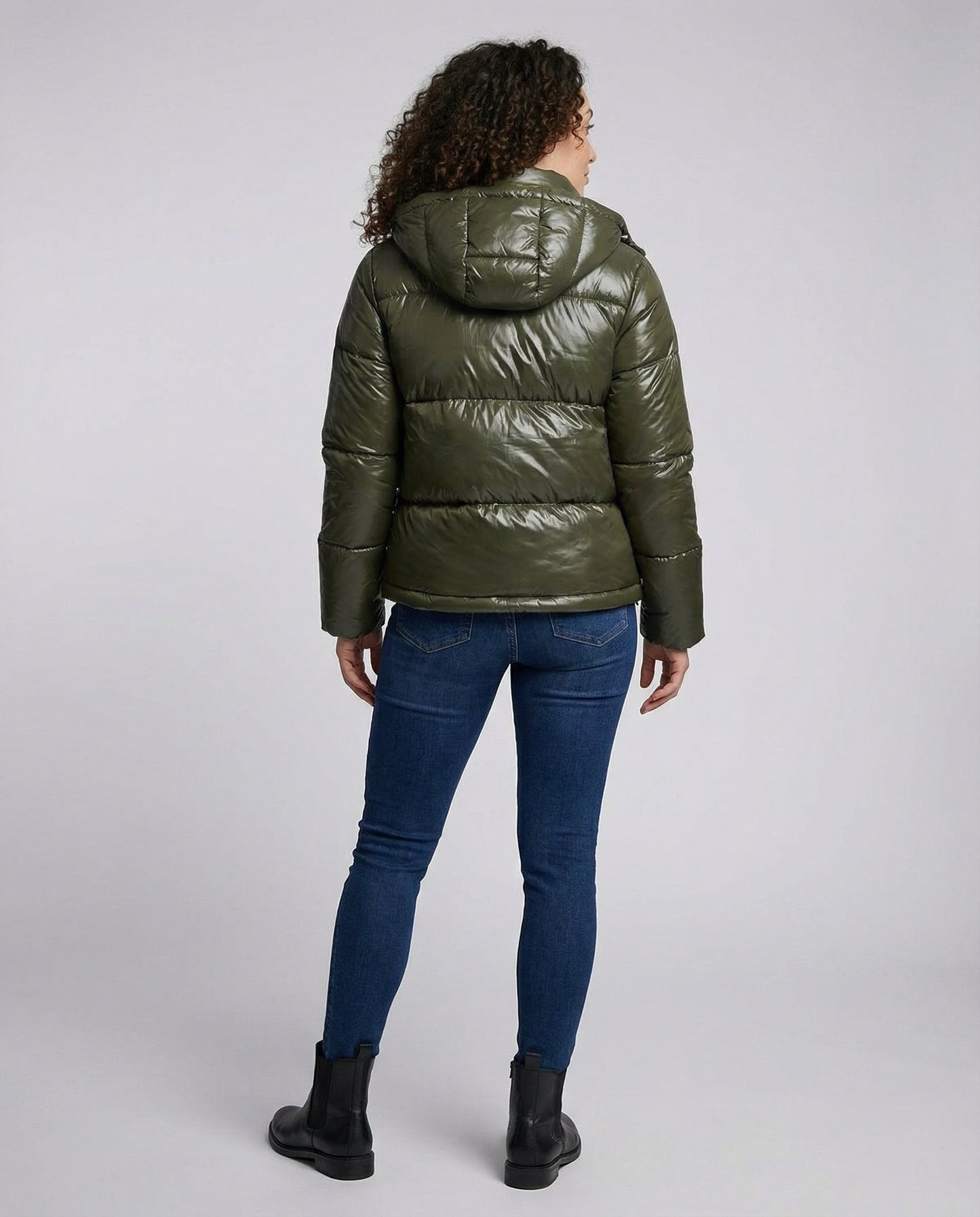 Damen Puffy-Jacke mit Kapuze