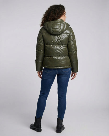 Damen Puffy-Jacke mit Kapuze