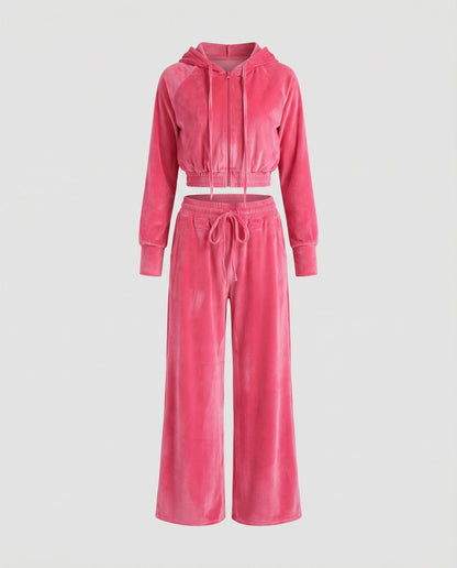 Damen Fleece Zweiteiler Set