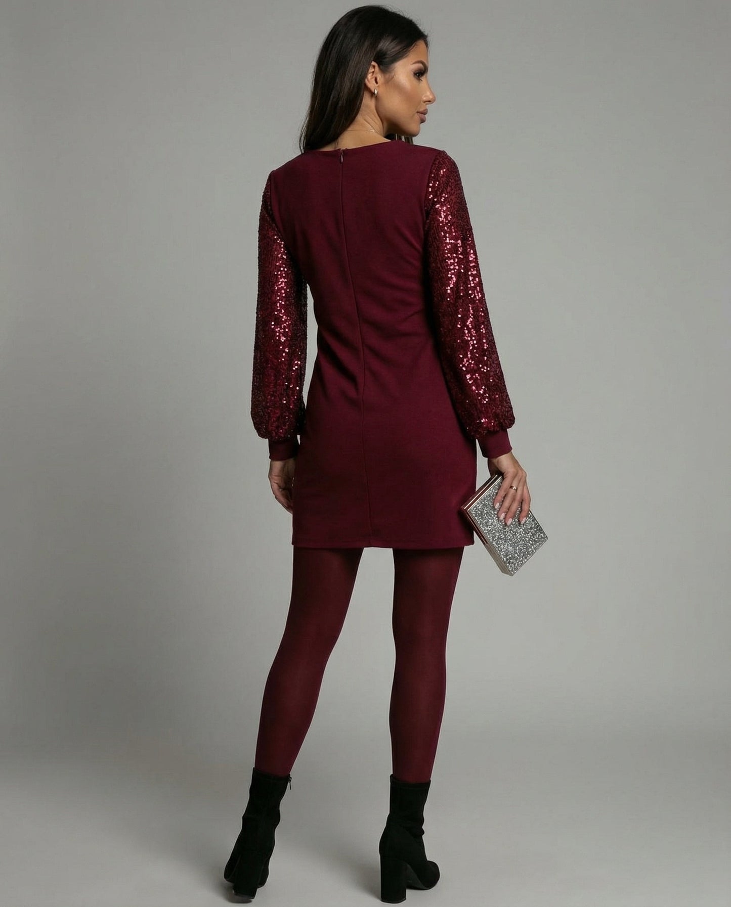Damen Glitzerkleid Lässig