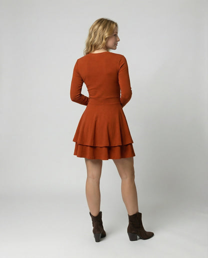 Damen Wickelkleid mit Rüschen