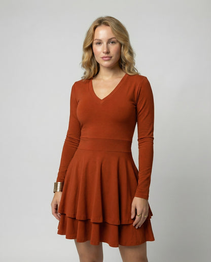 Damen Wickelkleid mit Rüschen - Eveloria