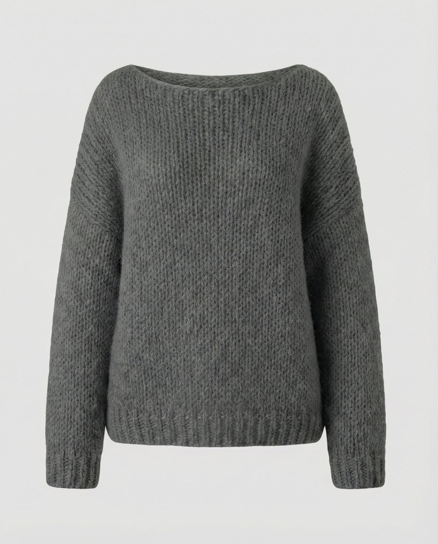 Oversized Damen Pullover U-Ausschnitt Großkaros