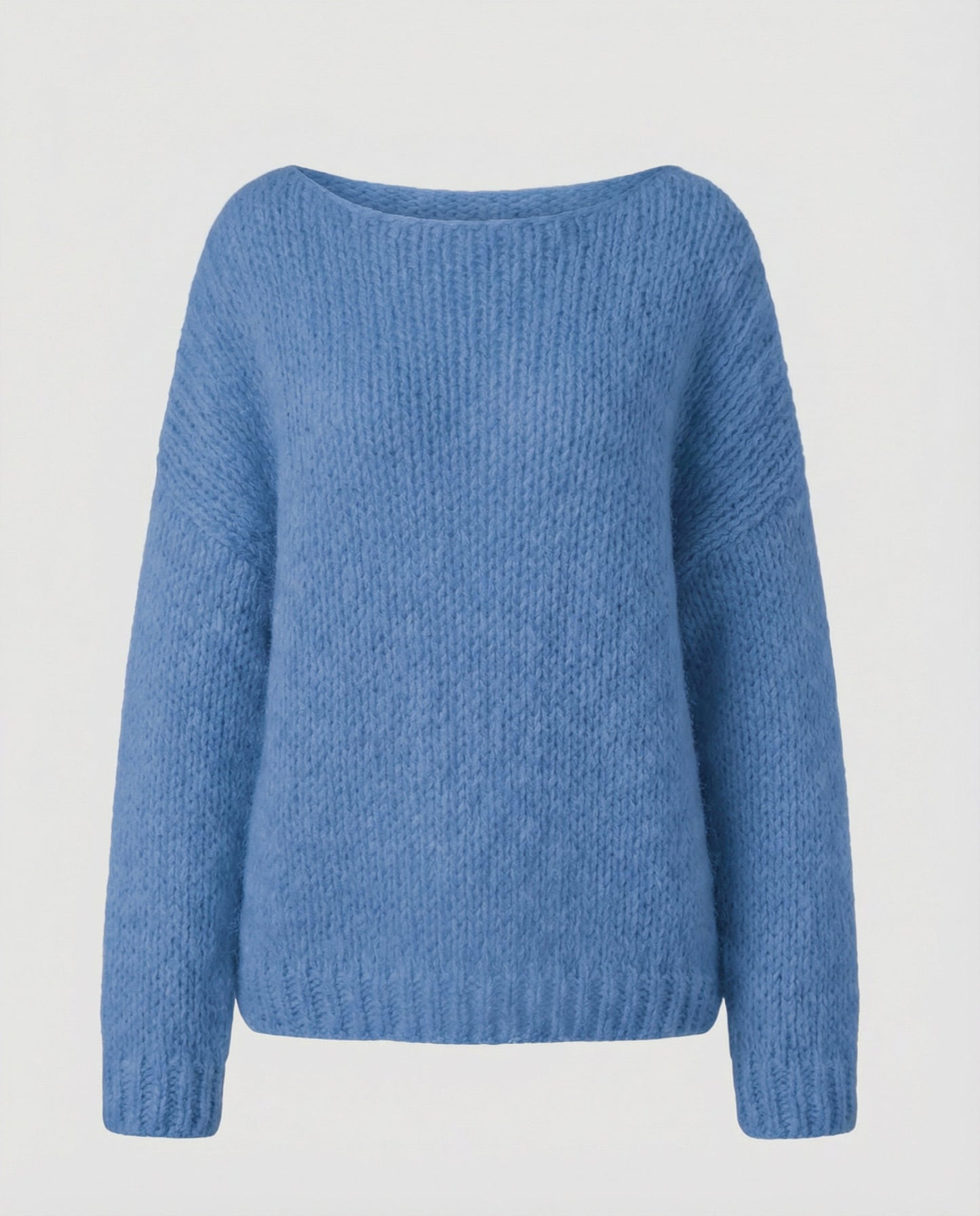Oversized Damen Pullover U-Ausschnitt Großkaros
