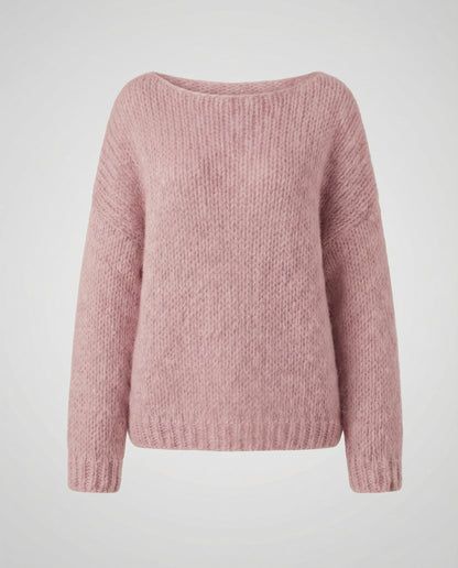 Oversized Damen Pullover U-Ausschnitt Großkaros