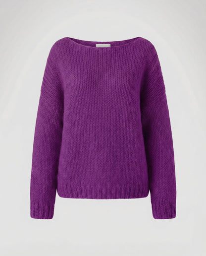 Oversized Damen Pullover U-Ausschnitt Großkaros