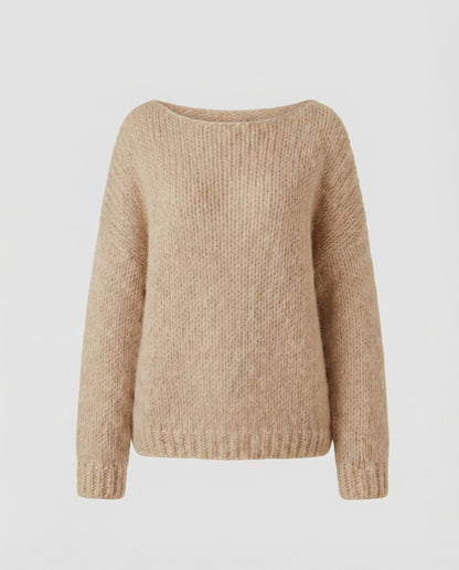 Oversized Damen Pullover U-Ausschnitt Großkaros