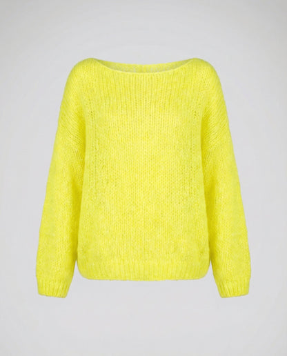 Oversized Damen Pullover U-Ausschnitt Großkaros