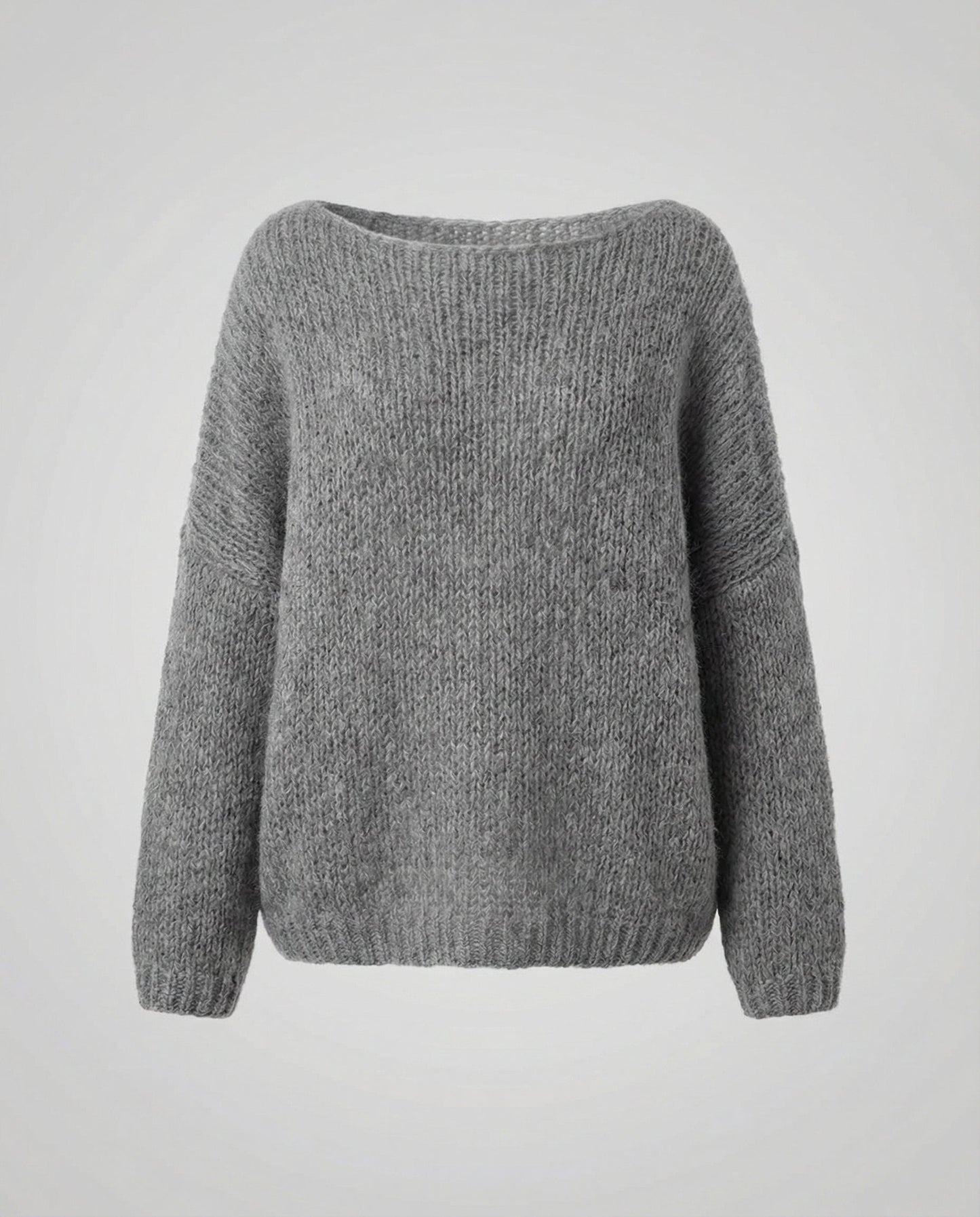 Oversized Damen Pullover U-Ausschnitt Großkaros