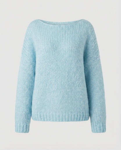 Oversized Damen Pullover U-Ausschnitt Großkaros