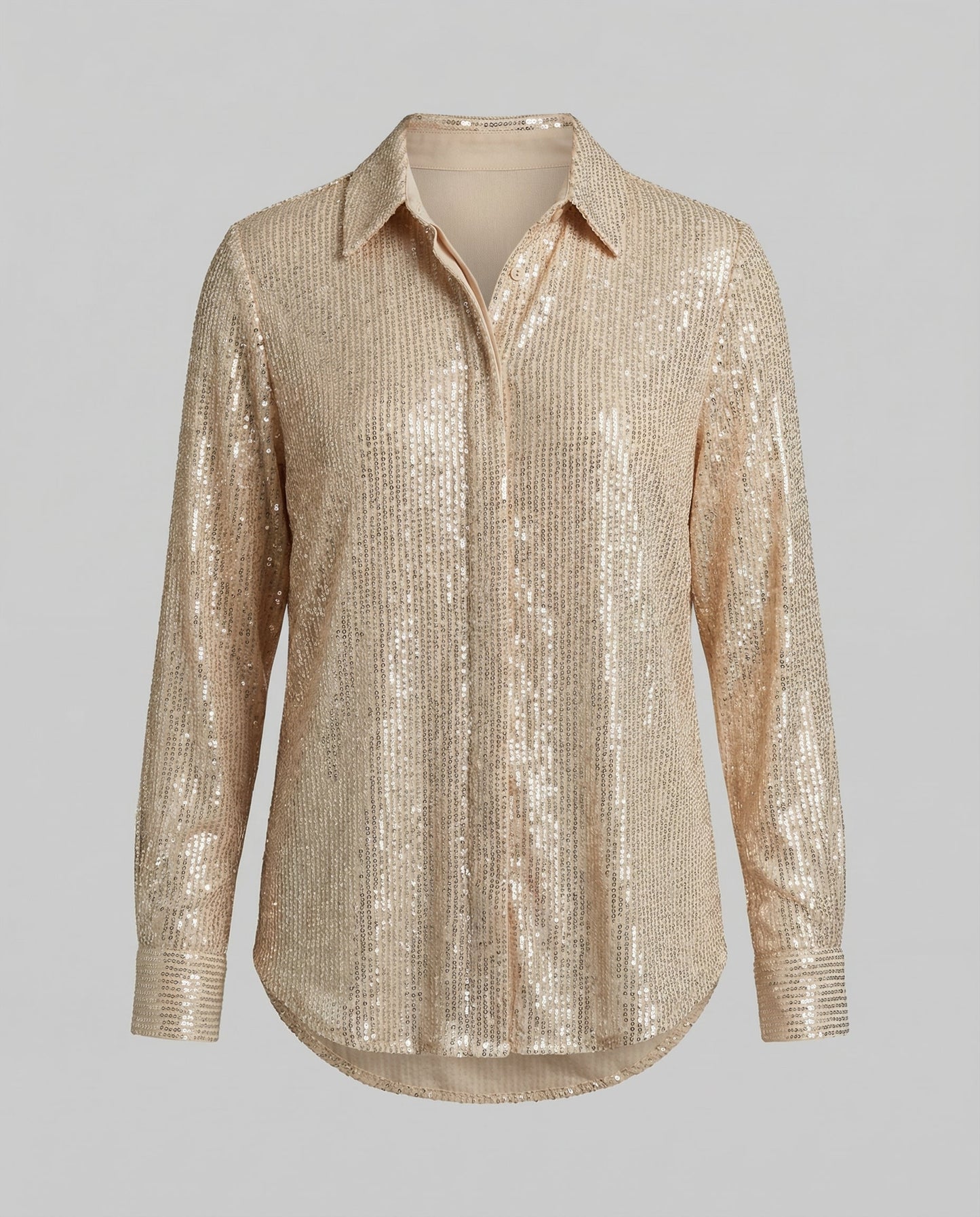 Damen Oversize Bluse Glitzernd