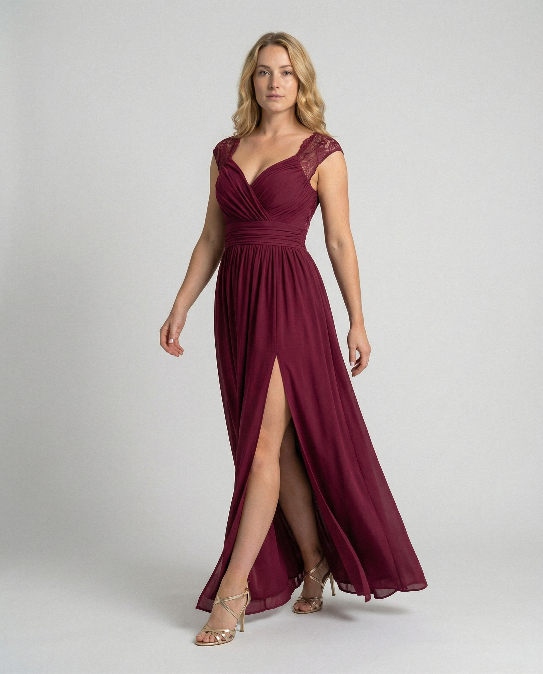 Damen Abendkleid V-Ausschnitt - Eveloria