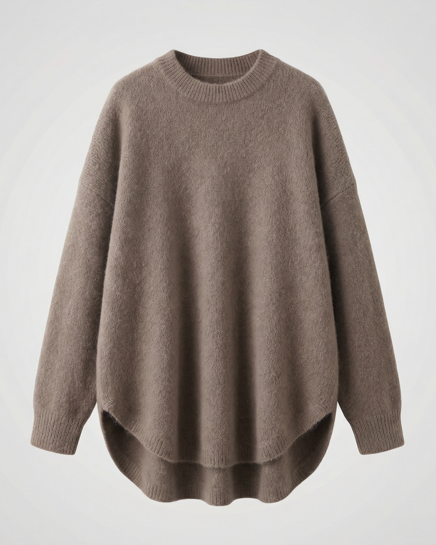 Damen Oversized Pullover Baumwolle Beige
