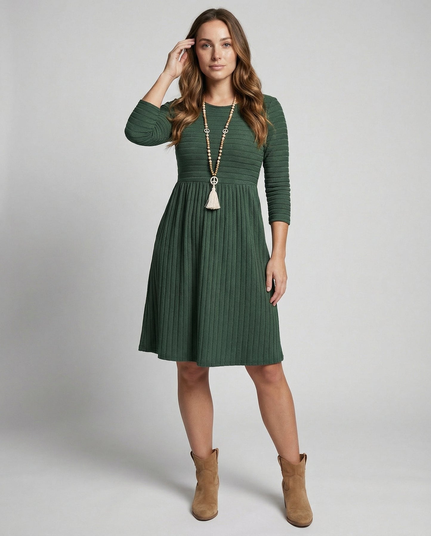 Damen Strickkleid Langärmlig - Eveloria