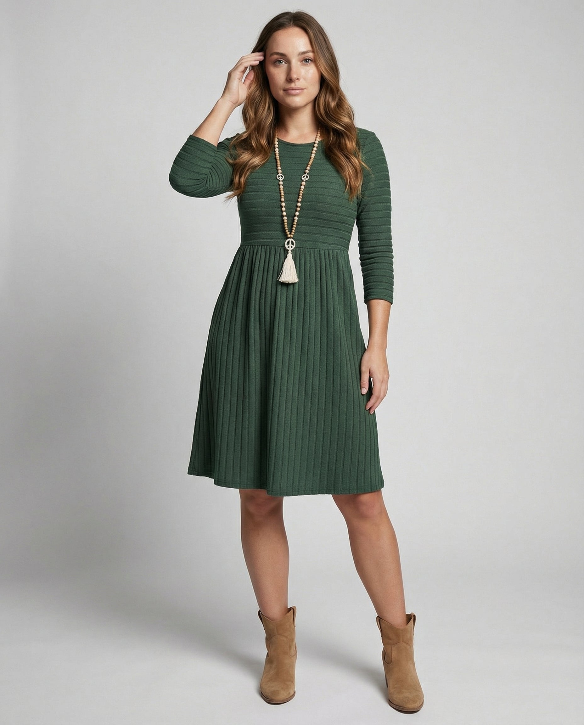 Damen Strickkleid Langärmlig - Eveloria