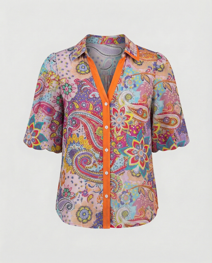 Damen Boho Bluse Elegantes Design
