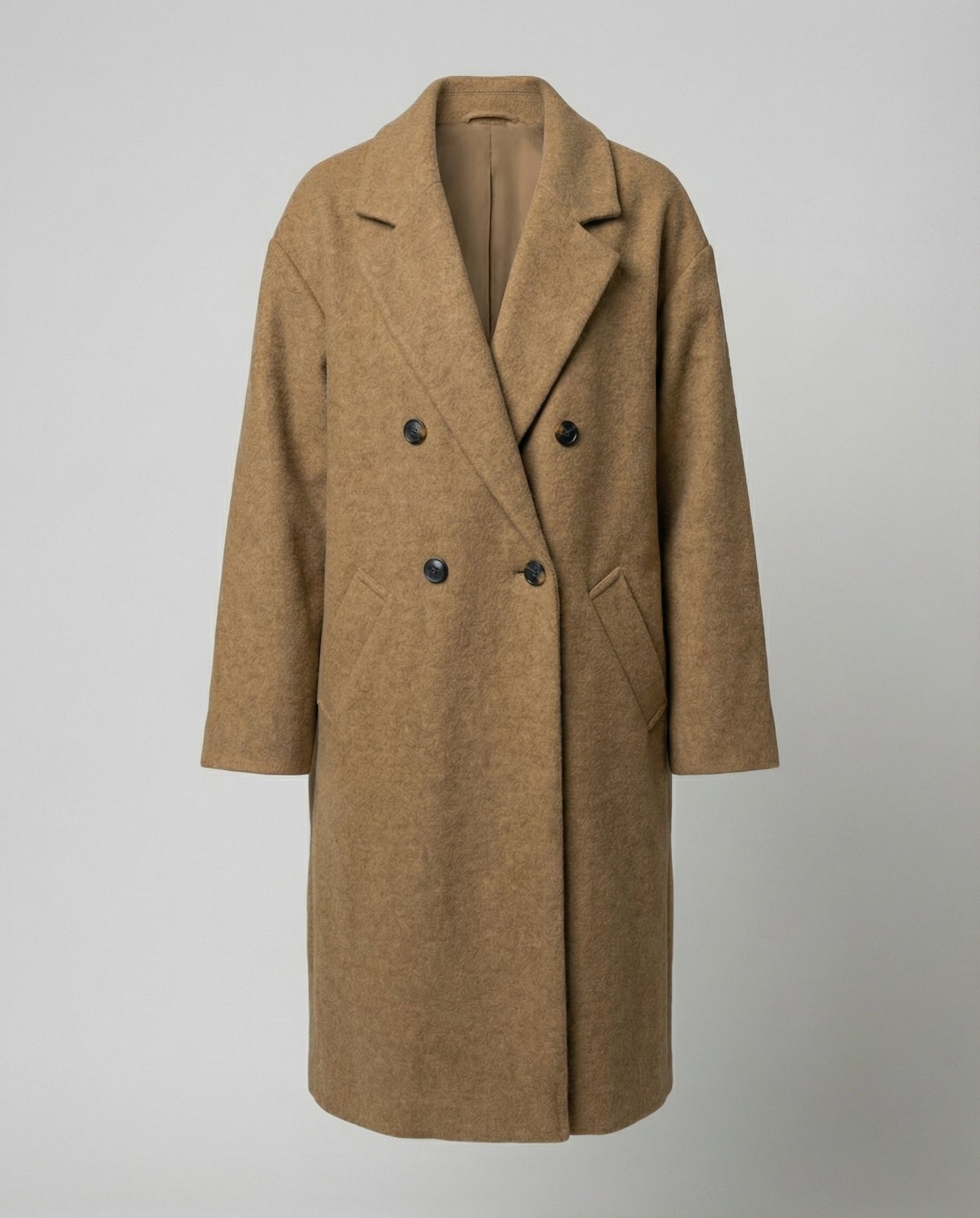 Damen Oversized Wollmantel Elegant