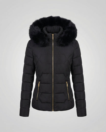 Damen Winterjacke Kunstfell