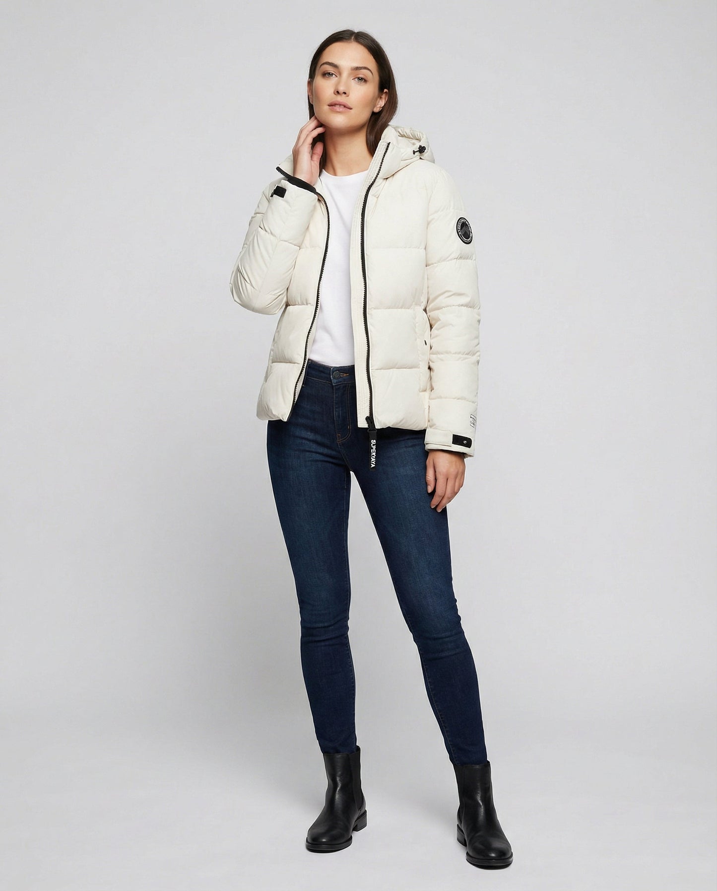 Damen Federdaunenjacke Wärmeisolierend