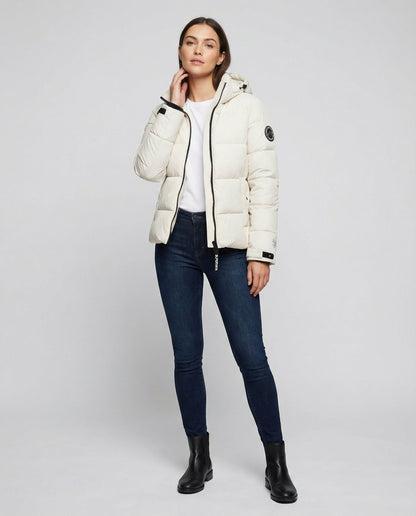Damen Federdaunenjacke Wärmeisolierend