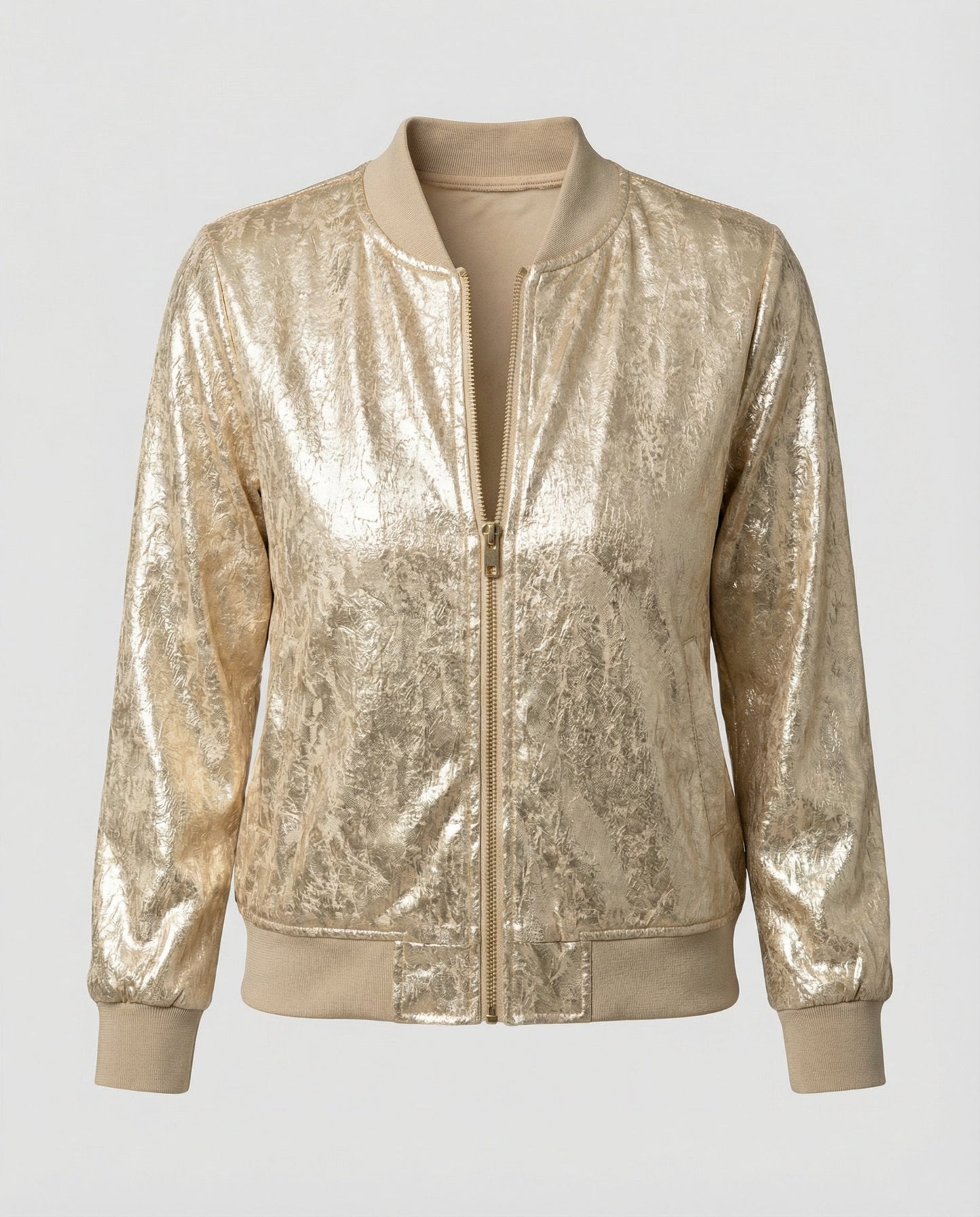Damen Bomberjacke Glänzend